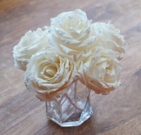 Premium English Rose with rope Approx 7 to 8 cm 6 flowers
